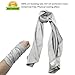 2 Pack Instant Cooling Towel - 48inch Long Soft Bamboo Charcoal Cool Cloth Ice Scarf - Neck Wrap Cooler for Sports Travel Workout Fitness Running Outdoor Hiking Camping Gym Yoga Golf (1Gray+1Blue) …