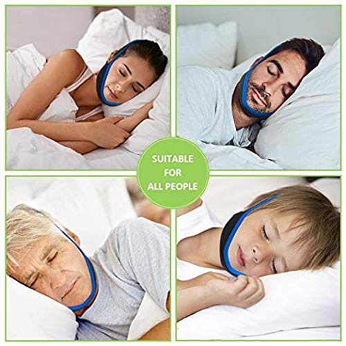 Luckymore Anti Snoring Chin Strap Ajustable Stop Snoring Solution for Men and Women, Anti Snoring Devices Snore Stopper Chin Straps Sleep AIDS for Snoring Sleeping Mouth Breather