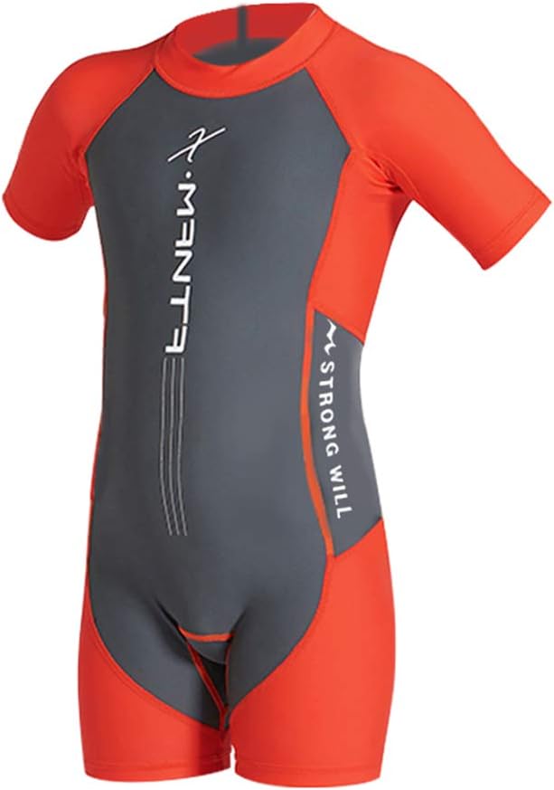 IvyH Kids Swimsuit - One Piece Swimwear Boys Wetsuit Zip Girls Surfing Diving Suits Beachwear Swimming Costume UV Sun Protection UPF 50+