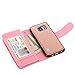 Galaxy S7 Case, TabPow 10 Card Slot - [ID Slot] Wallet Folio PU Leather Case Cover with Detachable Magnetic Hard Case for Samsung Galaxy S7 Case, Glitter Rose Gold