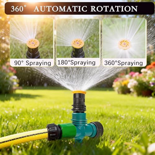 4pcs Aspersor Jardin, Ajustabl Aspersor de Césped 360 °, Aspersor de Jardín Multifunción, Acoplamiento de Manguera, para Jardín Plantas Pastorales Aspersores para Cesped
