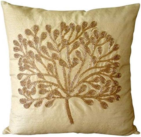 Amazon Com Gold Pillow Covers 22x22 Inch 55x55 Cm Handmade
