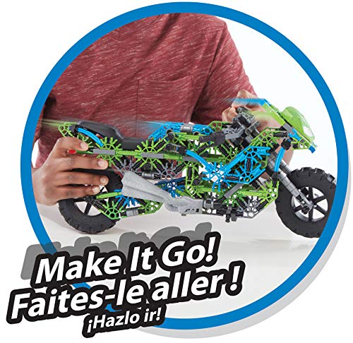 K'nex Mega Motorcycle Building Set - Ages 9+ - 456 Parts - Working Suspension, Authentic Replica Model, Advanced Stem Building Toy for Boys & Girls - 14.5" L X 6" H - Thumbnail 4