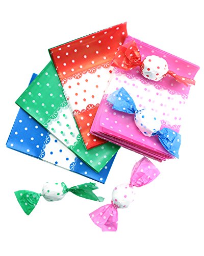 PRALB 400PCS Four Color Lovely Printed Wax Paper For Baking Nougat Candy Wrapping Paper, Chocolate Candy Wrappers, Greaseproof Wax Paper Homemade Candy Wrapper Paper. - Thumbnail 5