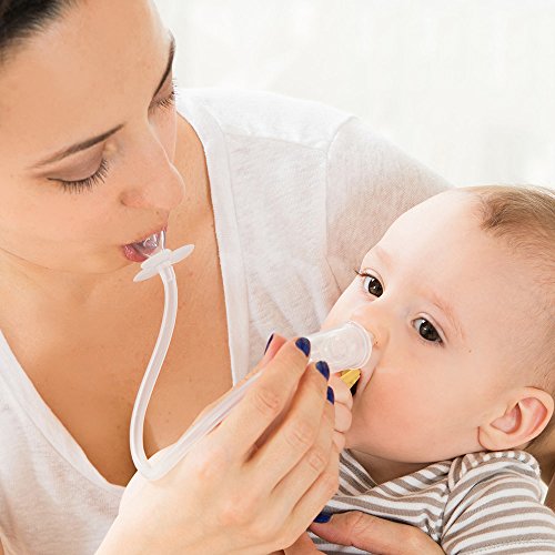 Nose Congestion Snotsucker For 0-36months Baby,MDB Nasal Aspirator, Easy To Use, Hospital Grade Soft Silicone Tip, Non-irritating Washable and Reusable, No Filters Needed, Hygienic Snot Sucker