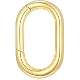 10K Gold Jewelry Clasp Necklace Extender Clasp Bracelet Extension Connector for DIY Necklace Bracelet Anklet Jewelry Making (Style 1)