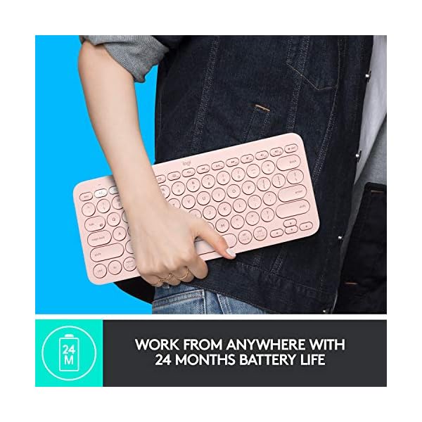 Logitech-K380-Multi-Device-Bluetooth-Wireless-Keyboard-with-Easy-Switch-for-up-to-3-Devices-Slim-2-Year-Battery--PC-Laptop-Windows-Mac-Chrome-OS-Android-iPad-OS-Apple-TV-Rose Logitech K380 Multi-Device Bluetooth Wireless Keyboard with Easy-Switch for up to 3 Devices, Slim, 2 Year Battery – PC…