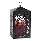 Candle Warmers Etc. Scroll Candle Warmer Lantern, Black