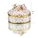 YU FENG Butterfly Trinket Box Hinged For Girls, Handmade Jewelry Box Decorated With Crystal For Gift (Butterfly Box)