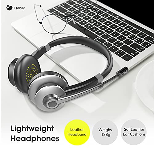 Bluetooth Headset With Microphone, Wireless Headphones With Mic Noise