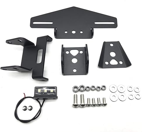 Amazon Yzf R1 ナンバープレートホルダー ナンバープレートステー R6ライセンスナンバー Ledライト付き ナンバープレートブラケット Yzf R1 04 08 R1 Crossplane 09 14 R1 R1m R1s 15 R6 16 ナンバープレートホルダー 車 バイク