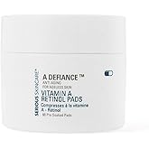 Retinol Vitamin A Resurfacing Pads for Daily Facial Treatment - Niacinamide & Witch Hazel - Exfoliates Skin & Pores - Reduces Fine Lines and Wrinkles - Serious Skincare - 60 Pre-Moistened Disc