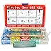 3mm Diffused LED Diode Assortment Kit - Pack of Assorted Color LEDs and Resistors (1000 pcs) - Red, Green, Yellow, Blue and White Light Emiting Diode Indicator Lights from Plusivo