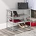 Home Basics Multipurpose 12 Pair Non-Woven Free-Standing Shoe Rack (4-Tier)