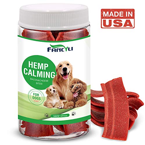 Fancyli Hemp Calming Treats for Dogs, Relieve Pain Anxiety, Relaxing