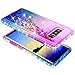 Galaxy Note 8 Case with Screen Protector (Full Coverage) for Girls Women Kids, NageBee Glitter Liquid Sparkle Bling Floating Waterfall Shockproof Cute Case for Samsung Galaxy Note 8 -Purple/Blue