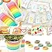 20 Rolls Washi Tape, Decorative Washi Tapes DIY Rainbow Sticker Sticky Paper Masking Adhesive Tape Scrapbooking Phone DIY Decoration Set 10 Colors 20 Rolls
