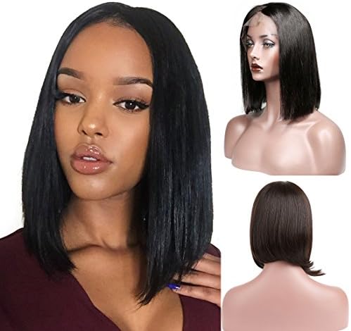 Lace Front Human Hair Bob Wigs For Women Straight Bob Human Hair Wigs With Baby Hair 130% Short Brazilian Human Hair Wigs 16inch