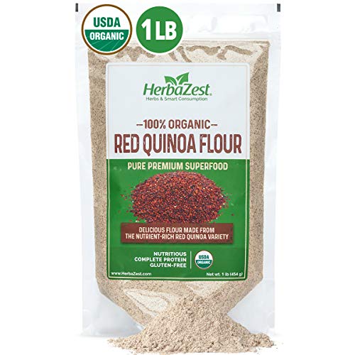 HerbaZest Red Quinoa Flour Organic Delicious Quinoa Variety Baking