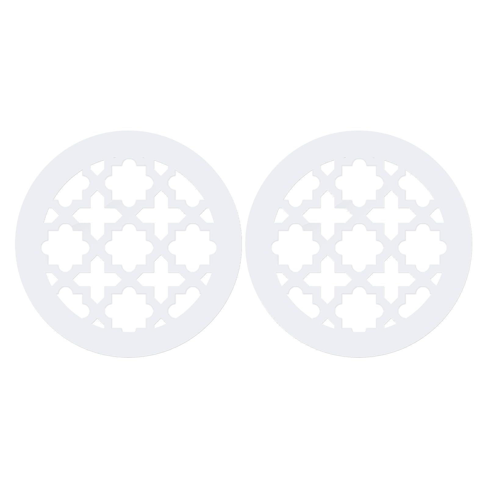 PATIKIL Air Vent Cover Grille for 4" Duct Opening, 2pcs Acrylic Glass (PMMA) Decorative Wall Ceiling Hole Cover Register for Home Ventilation Decor