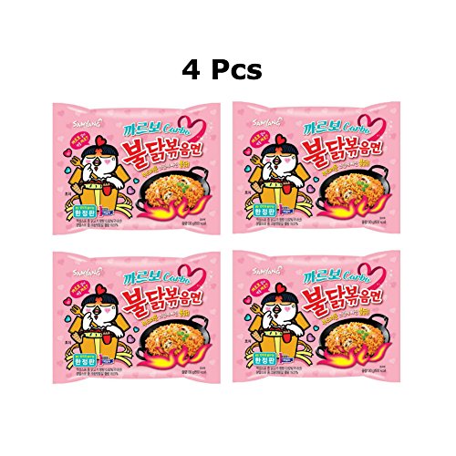 4 pcs samyang carbo buldak fire fried chickeb spicy noodle ~130g/…