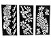 Tattoo Stencils - Butterfly and Flowers - New Henna Designs- Set of 10