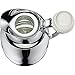 alfi Juwel Glass Vacuum Chrome Plated Brass Thermal Carafe for Hot and Cold Beverages, 1.0 L, Chrome