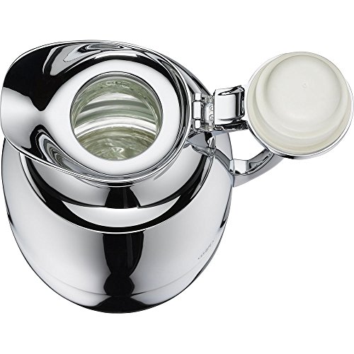 alfi Juwel Glass Vacuum Chrome Plated Brass Thermal Carafe for Hot and