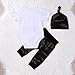 Cute 3pcs Newborn Baby Boys Letter Print Romper+Camouflage Pants+Hat Outfits Set