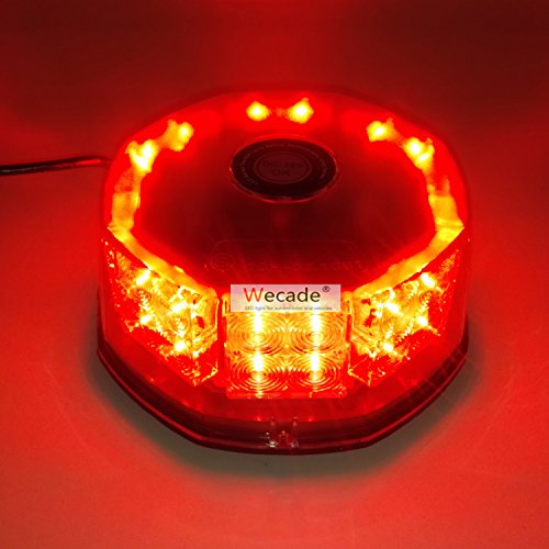 Wecade 32 LED Truck Vehicle Car Roof Top Flash Strobe Emergency Warning Hazard Warning Light (Red)