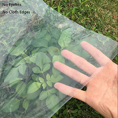 BeGrit 3M x 6M Wasserdichte Transparente Plane Wetterfeste Plane Transparente Strapazierfähige Vordächer und Planen für Gartenmöbel Pflanzen Gewächshaus Pet Hutch Dach