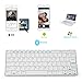 Rii BT09 Ultra Slim Portable Wireless Bluetooth Keyboard for Windows Devices ipad Mini iPhone MacBook Pro Tablets PC Android Tablets Samsung Smart TV Box(White)