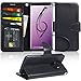 Arae Case Compatible for Samsung Galaxy S9 Plus, [Wrist Strap] Flip Folio [Kickstand Feature] PU Leather Wallet case with ID&Credit Card Pockets - Black