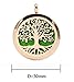 GFONDINGD Rose Gold Essential Oils Aromatherapy Tree of Life Pattern Diffuser Locket Necklace