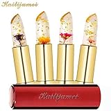 KAILIJUMEI Moisturizer lipsticks Lips Care Surplus Bright Flower Jelly Lipstick 4g x 4 PCS SET