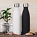 KINGSO 17oz Double Wall Vacuum Cool Insulation Stainless Steel Water Bottle Leak- proof and No Sweating Perfect for Summer Outdoor Sports Camping Hiking Cycling White