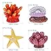 UEETEK 4 Pack Artificial Coral Plant Seastar Shell Decor Aquarium Reef Ornament Resin Crafts Decoration for Fish Tankthumb 2