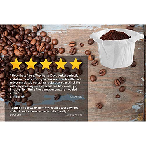 Brew Addicts 300 Disposable KCup Paper Coffee Filters. Disposable