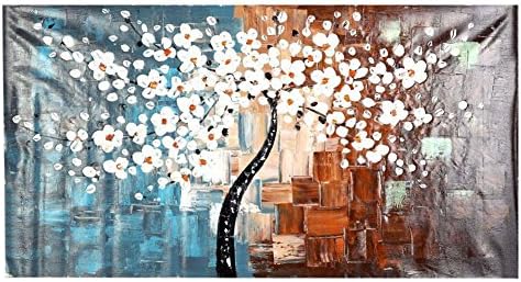 MINCHEO--60120cm Hand-painted Oil Painting Flower Tree Art Picture for Room Decor AF02