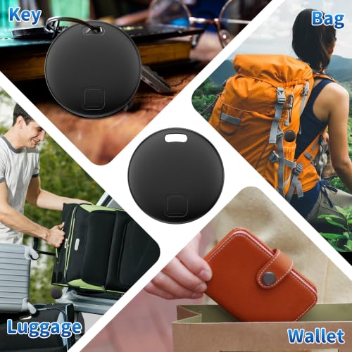 Air Tracker Android, 4 Pezzi Smart Tracker Trova Oggetti (Nero) | Bluetooth Tracker con Google's Find Hub(Solo Android), Air Smart Tracker Localizzatore Chiavi per Chiavi/Bagagli/Portafogli