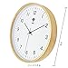 HIPPIH Silent Wall Clock - 9 Inch Non Ticking Digital Quiet Sweep Decorative Vintage Wooden Clocks Easy to Read for Office/Kitchen/Bedroom/Living Room/Classroom, Upgraded