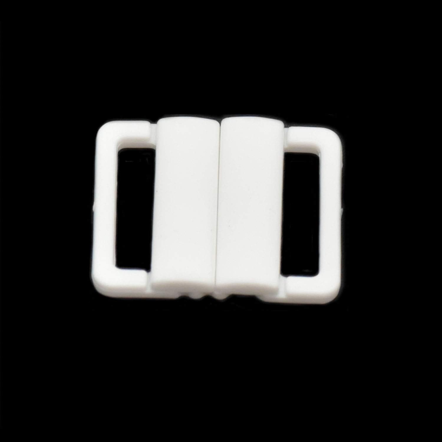 Bluemoona 20 Pcs - Plastic 20mm Bikini Clip Snap Hook Bra Strap Swimwear Clasp Fastener Buckle White