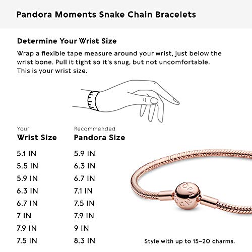 PANDORA Jewelry Smooth Moments Snake Chain Charm Bracelet - Image 8