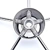 Amarine-made-13-12-Inch-Boat-Marine-5-Spoke-Destroyer-Steering-Wheel-with-Black-Foam-Grip