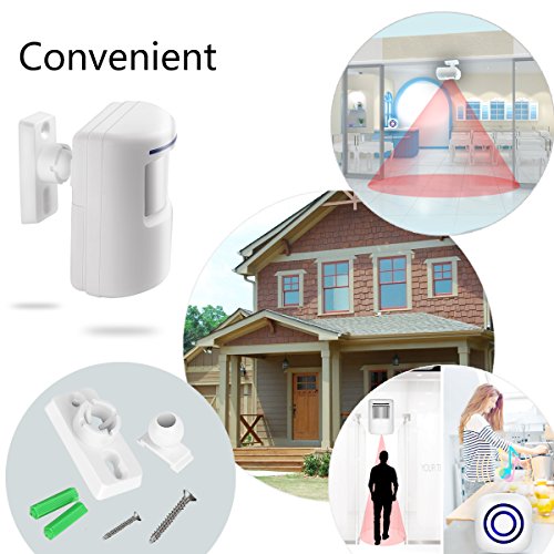 Wireless Home Security Driveway Alarm System with 2 Infrared Motion Sensor Detector and 1 Plug-in Receiver