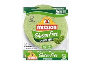 GET IT BOXED Mission Gluten Free Spinach Herb Tortilla Wraps, Trans Fat Free, High Fiber, 6 Count - 2 Packs