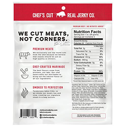 Chef's Cut Real Jerky Zero Sugar, Original, 2oz 4 Pack… Pricepulse