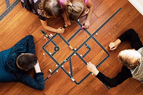 PlayTape TinyTown Cars & Roads: Includes Tuner Car, Tape Road, & Toy Road Signs & Accessories. Build Your Own Tiny Town! Easy to Use, Safe for Home, Quick CleanUp; PlayTape Road Tape; Play Cars