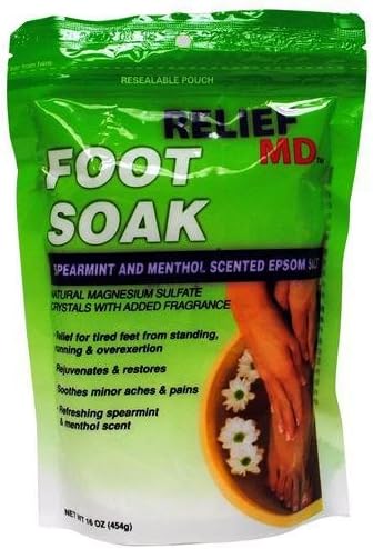 Relief MD Spearmint &amp; Menthol Foot Soak - Relief For Tired Feet, 16 oz,(Blue Cross Laboraties)