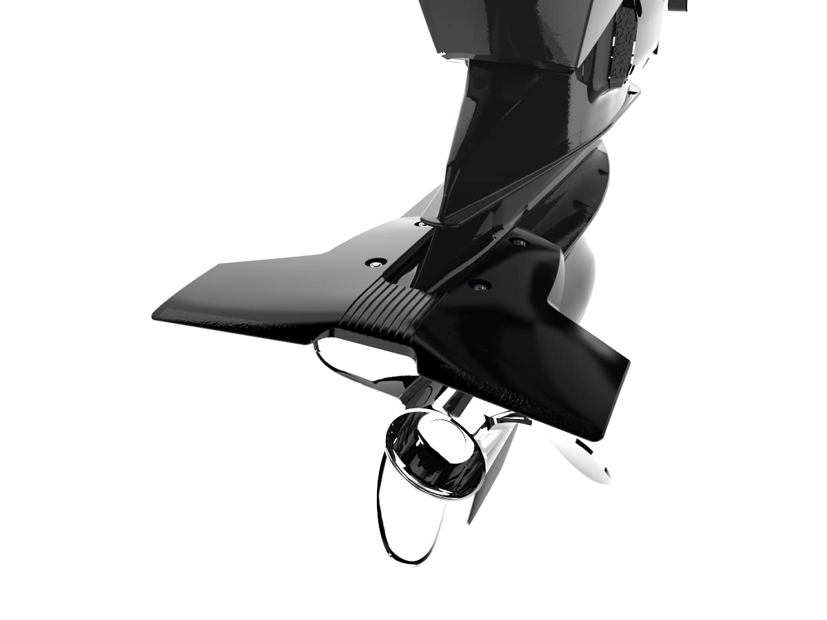 STINGRAY HYDROFOILS - Classic Junior Hydrofoils for 9.9-40 hp (Black) - Best for Small Boats - Stabilizer Fins for Outboard/Outdrive Motors - Made in The USA